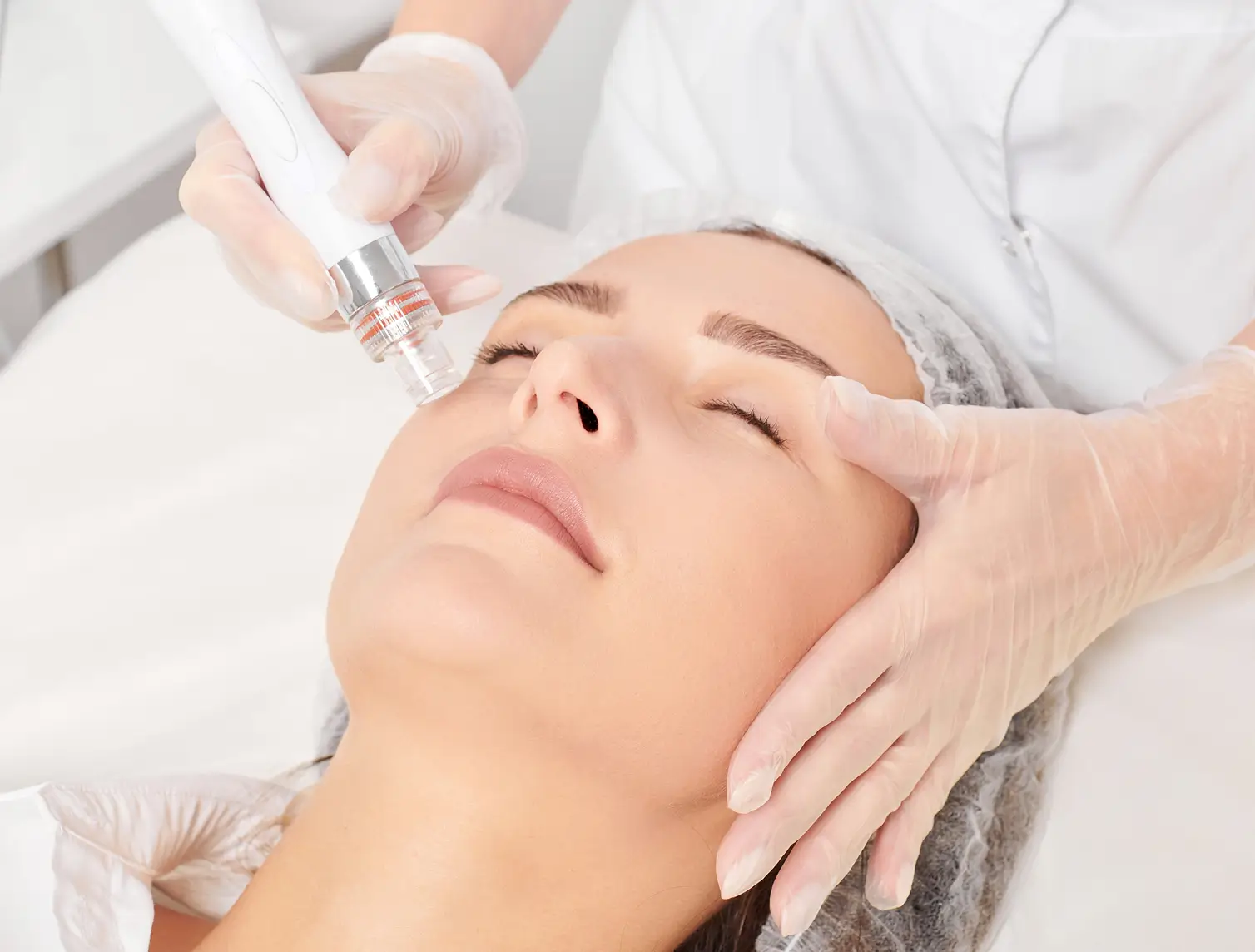Facial treatment in progress at Luxura Spa